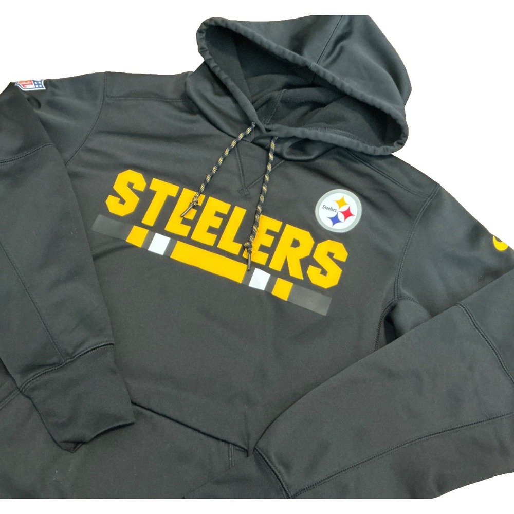 Pittsburgh Steelers Nike Sweatshirt Men M Black NFL Football Therma-FIT